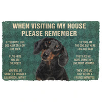 Dachshund House Rules - Doormat