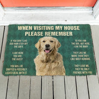 Golden Retriever House Rules - Doormat