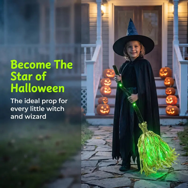 Halloween Led Witch Broom™