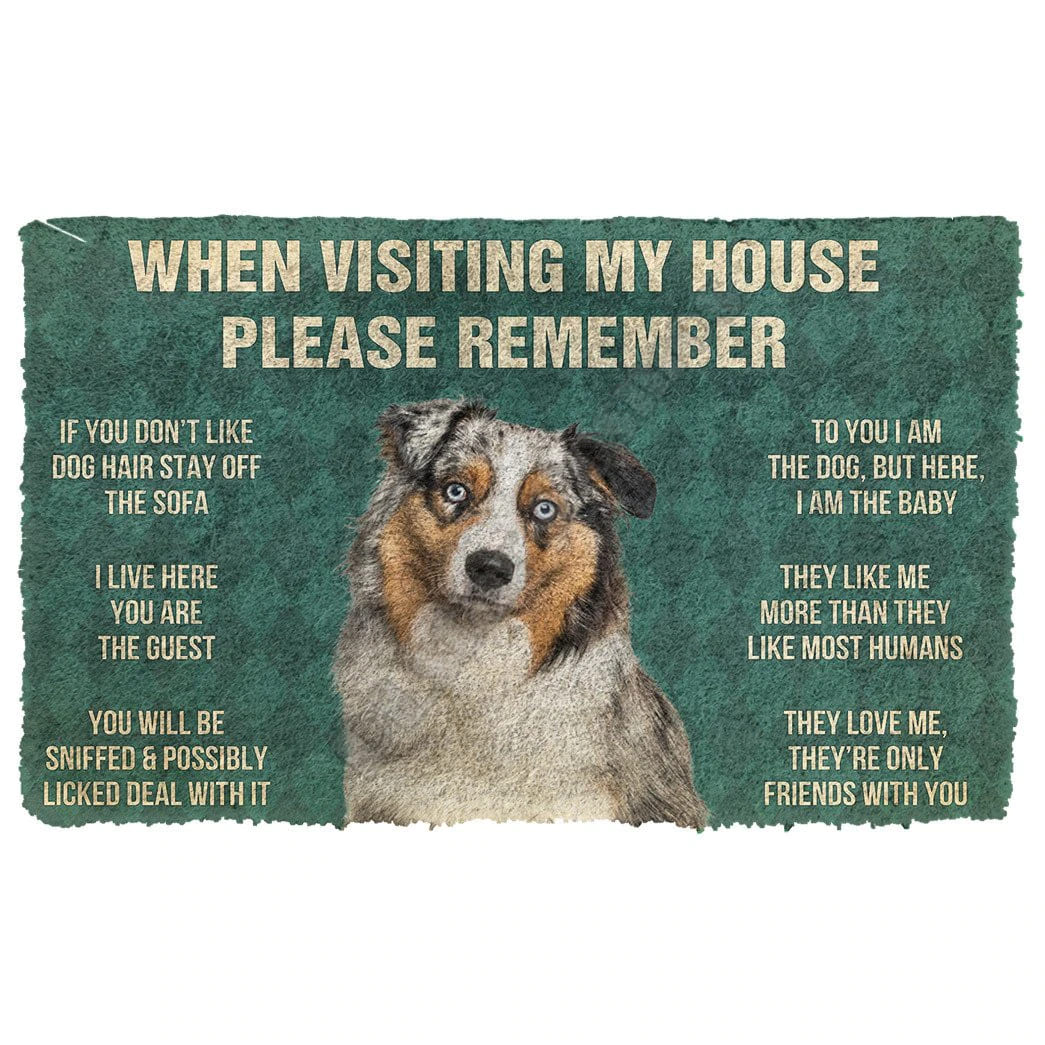 Australian Shepherd House Rules - Doormat