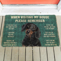 Dachshund House Rules - Doormat