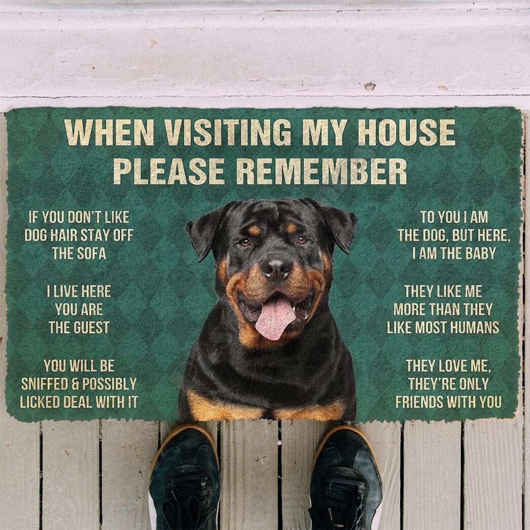 Rottweiler House Rules - Doormat