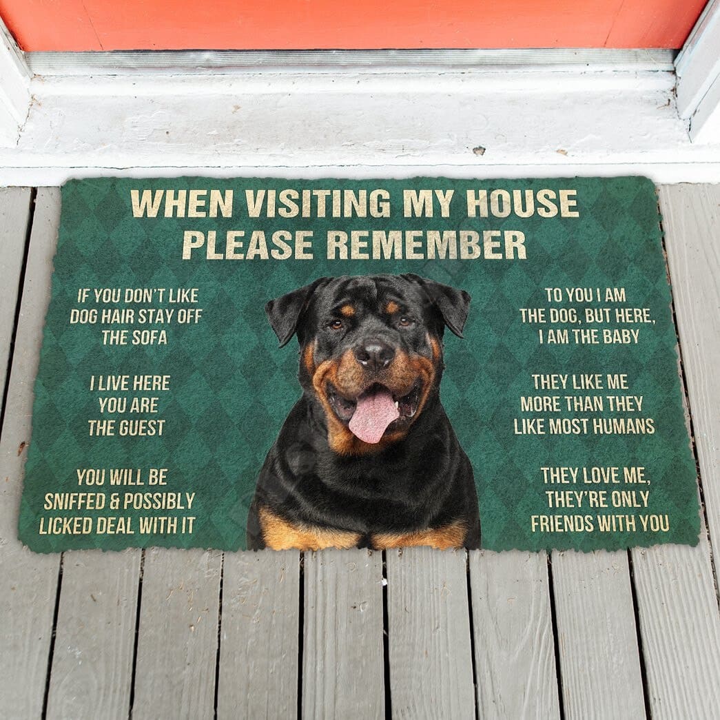 Rottweiler House Rules - Doormat