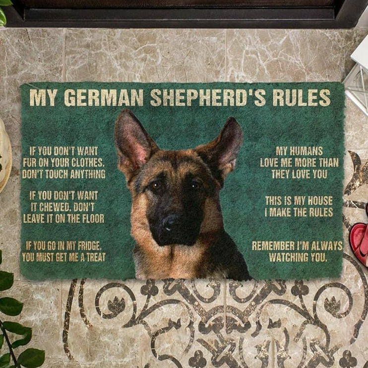 German Shepherd House Rules - Doormat