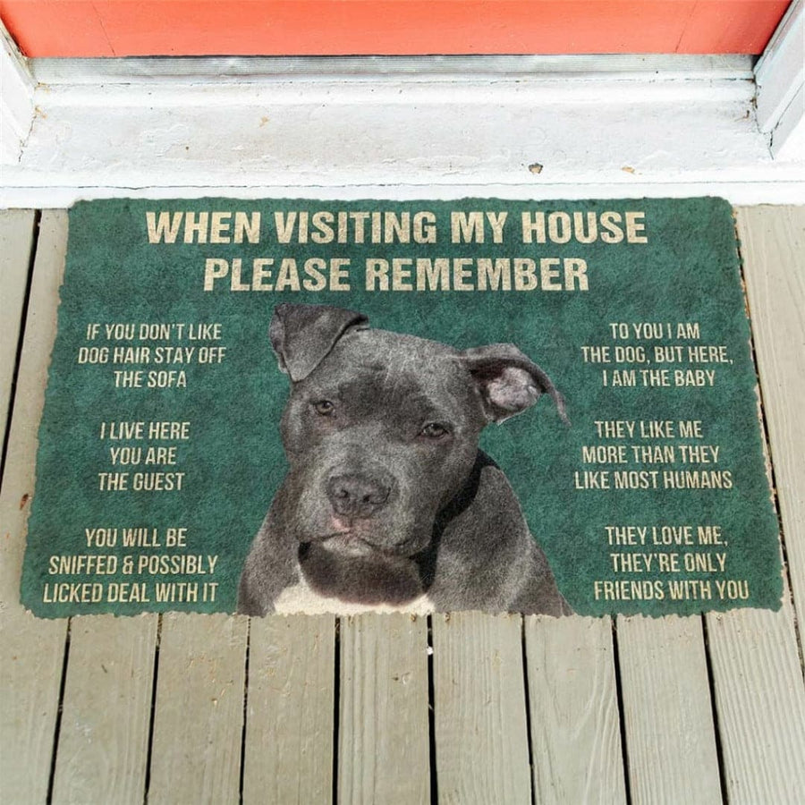 Pitbull House Rules - Doormat