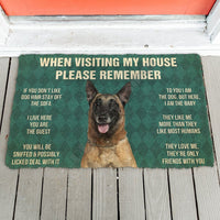 Malinois House Rules - Doormat